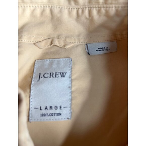 J Crew Mens Button Down Front Shirt Size Large Tan Neutral - Picture 4 of 4